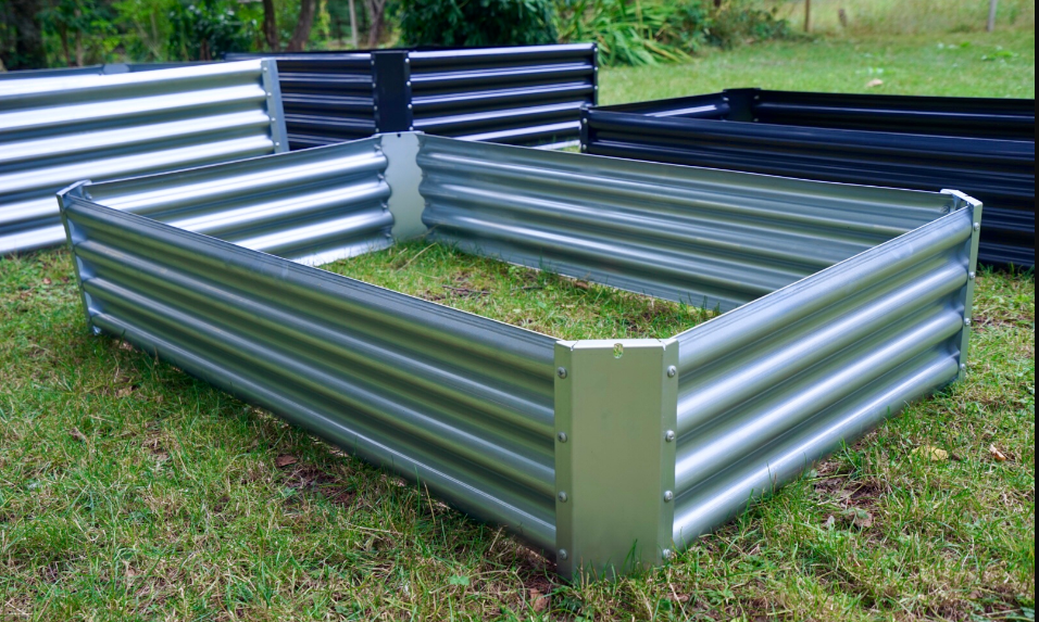 corrugated metal raised beds