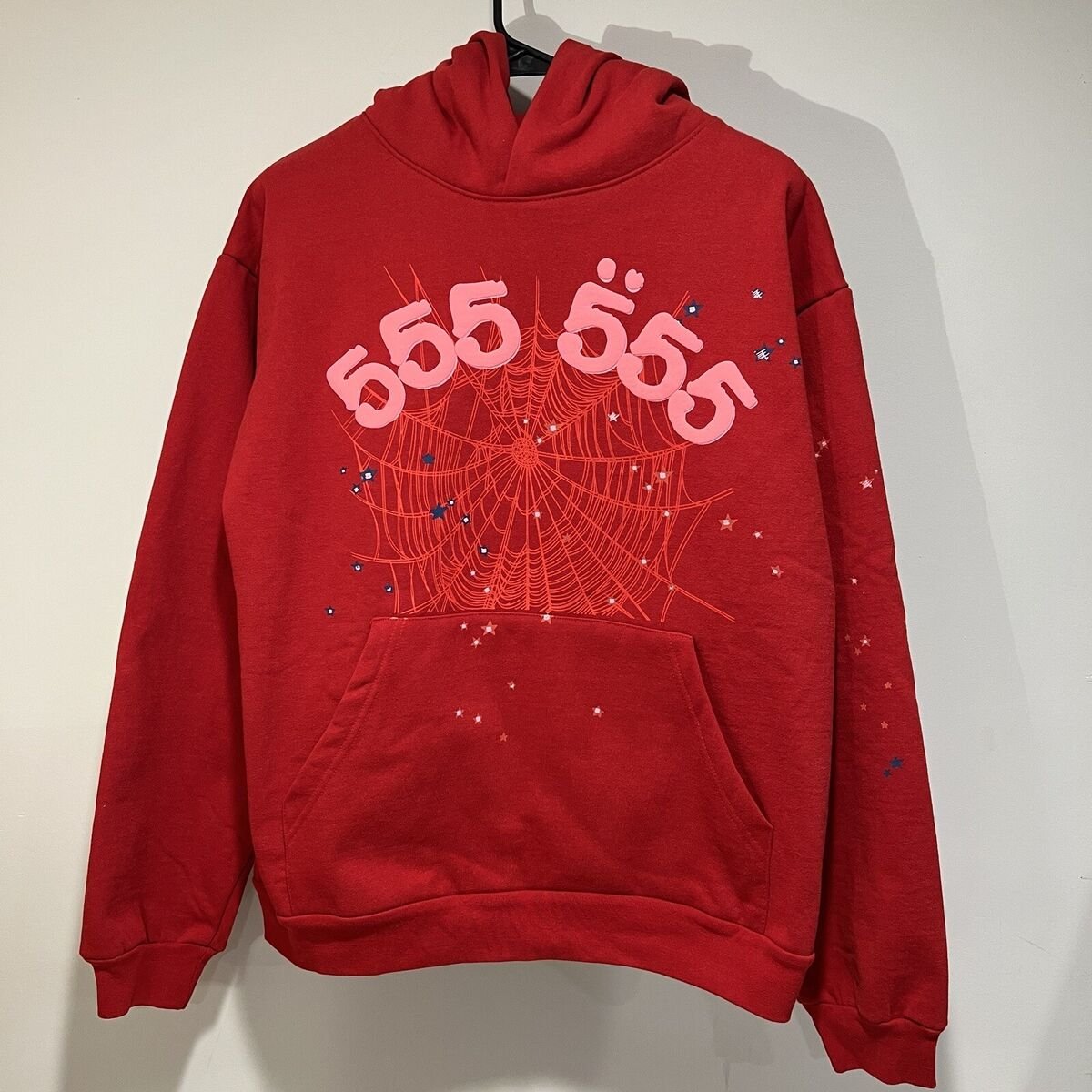 Red Sp5der Worldwide Pullover Hoodie Ultimate Streetwear