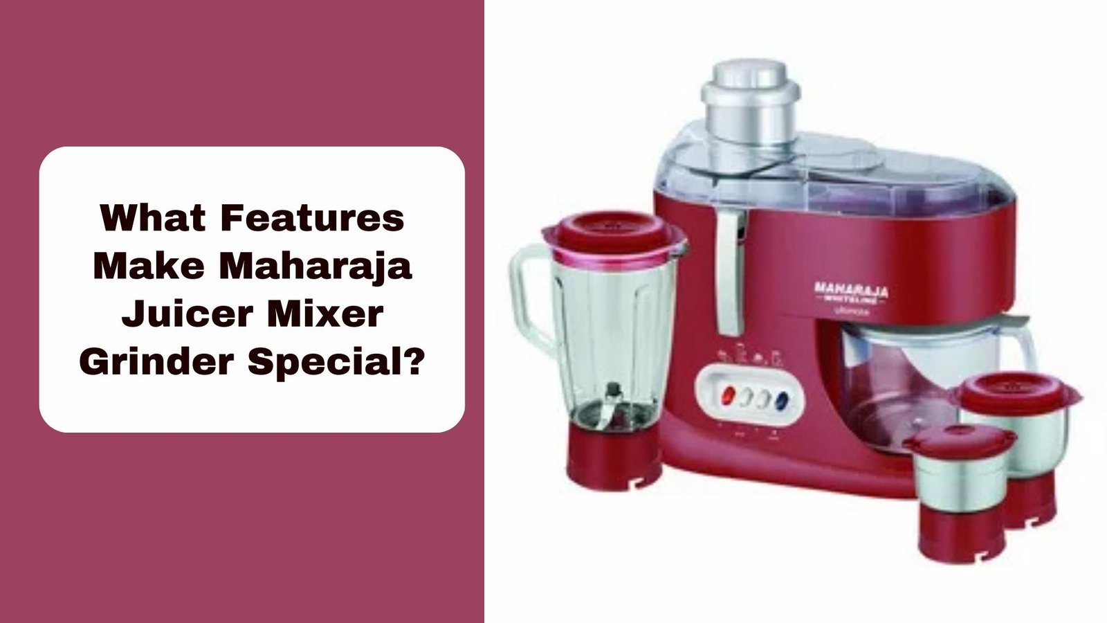 What Features Make Maharaja Juicer Mixer Grinder Special