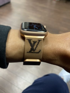 Apple Watch Band Repurposed Classic LV Monogram Damier Azur