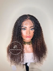 Human hair braided wigs