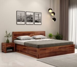 wooden bed