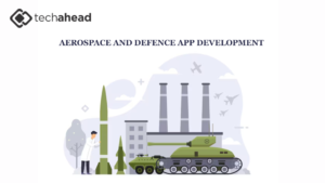 Engineers using aerospace and defence app on tablet in smart factory