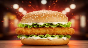 Crunch chicken burger
