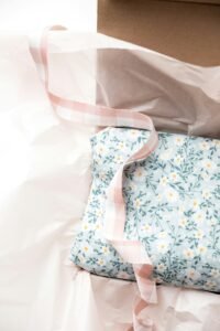 Custom handkerchief box with elegant design and fabric neatly folded inside for stylish storage