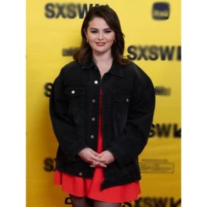 Selena Gomez Black Denim Jacket