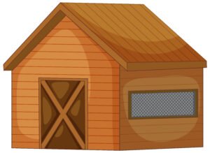 A-frame wood shed