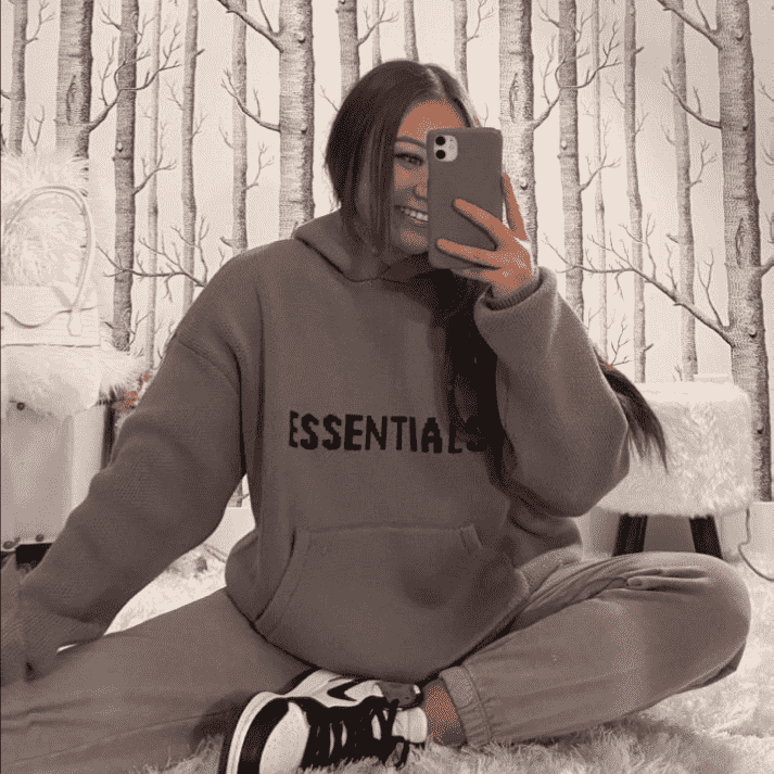 Beige Essentials Hoodie