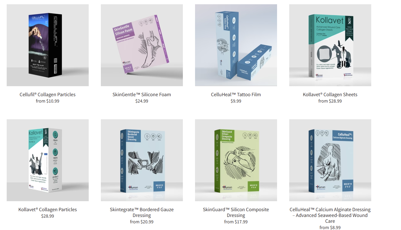 Wound healing products
