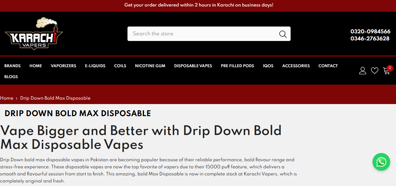 Dripdown boldmax in pakistan