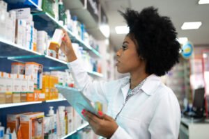 white pharmacist jacket