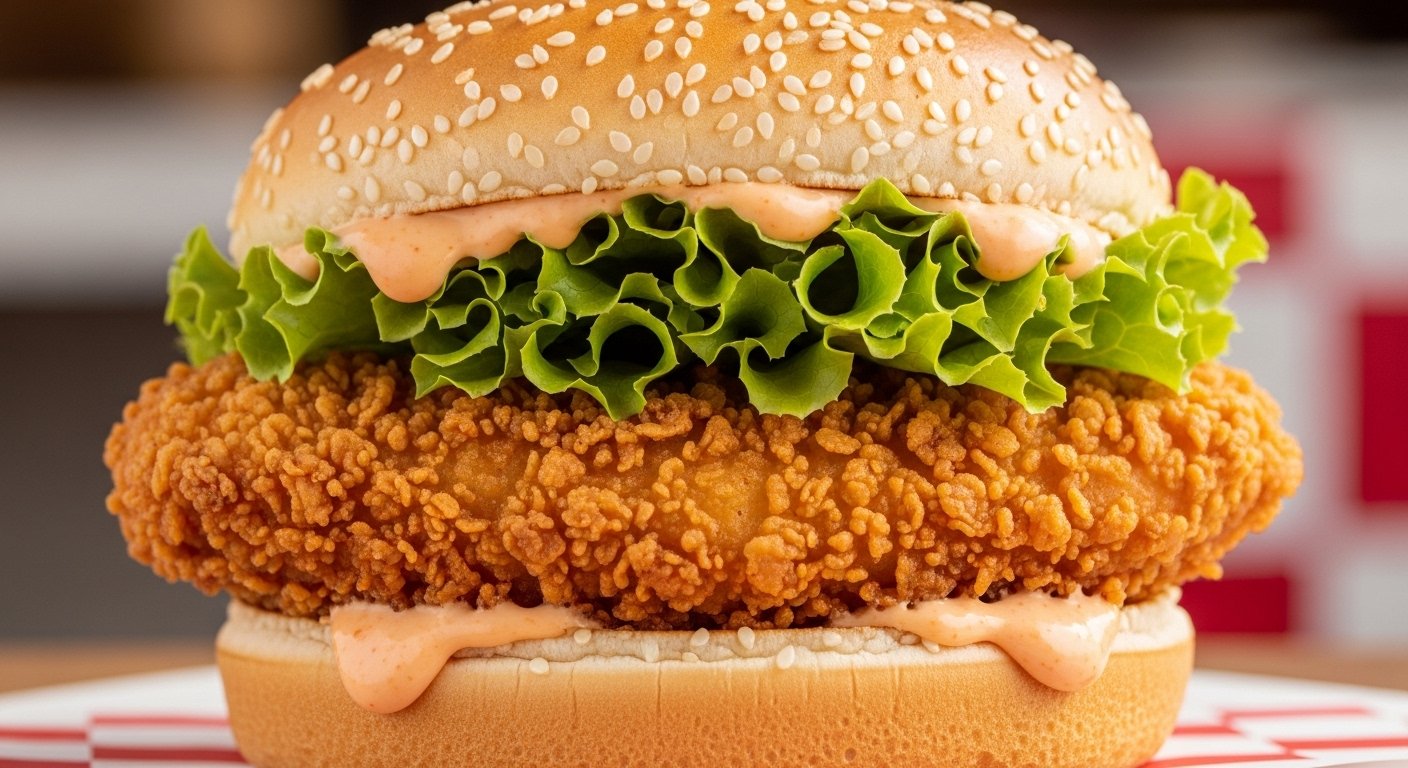 Crunchy chicken burger