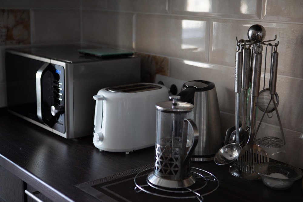 Kitchen appliances on counter