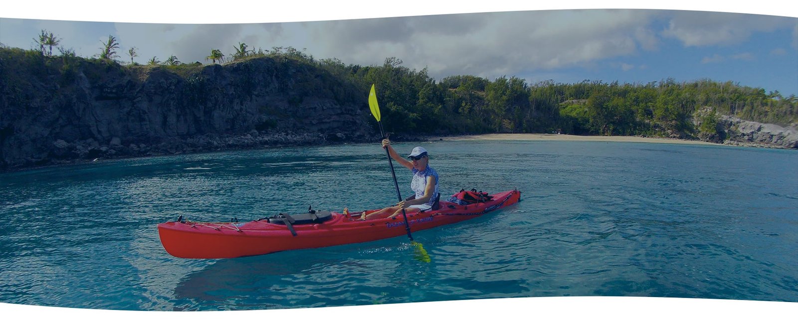 Kayak in maui at olowalu beach