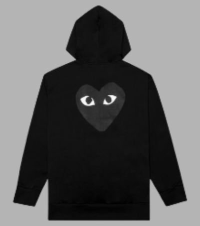 Comme des Garcons PLAY Play Big Black Heart Zip Up Hoodie