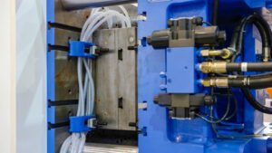 close up of machine in factory
