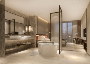 Luxurious condominium bathroom