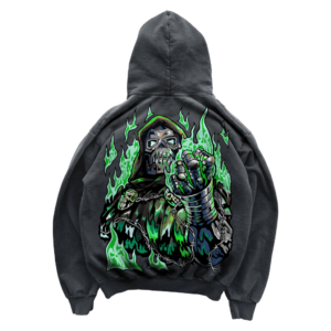 Warren Lotas Metal Face Hoodie – Vintage Black