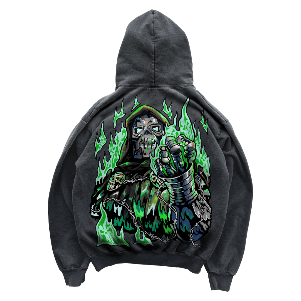 Warren Lotas Metal Face Hoodie – Vintage Black
