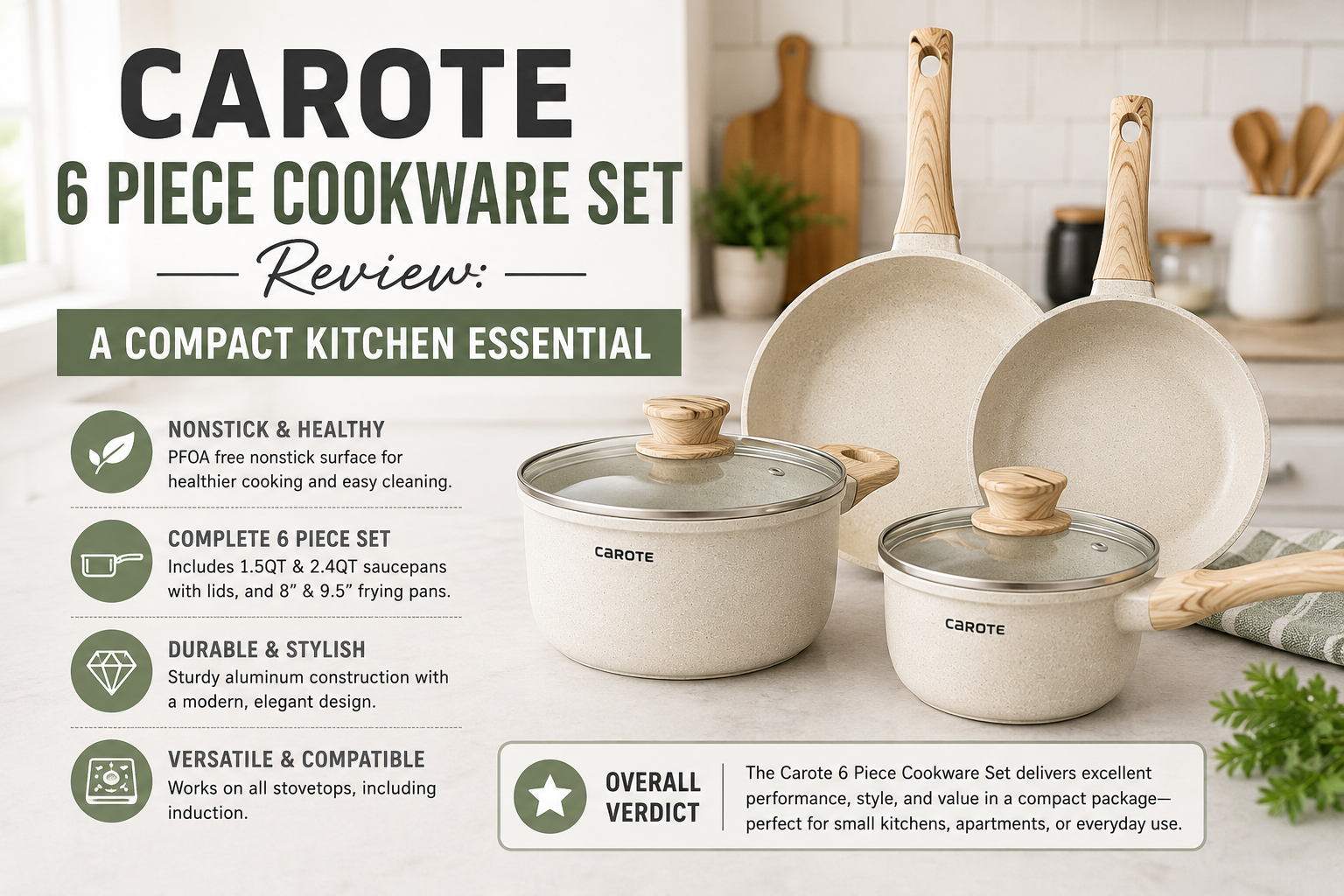 Carote 6 Piece Cookware Set Review: A Compact Kitchen Essential