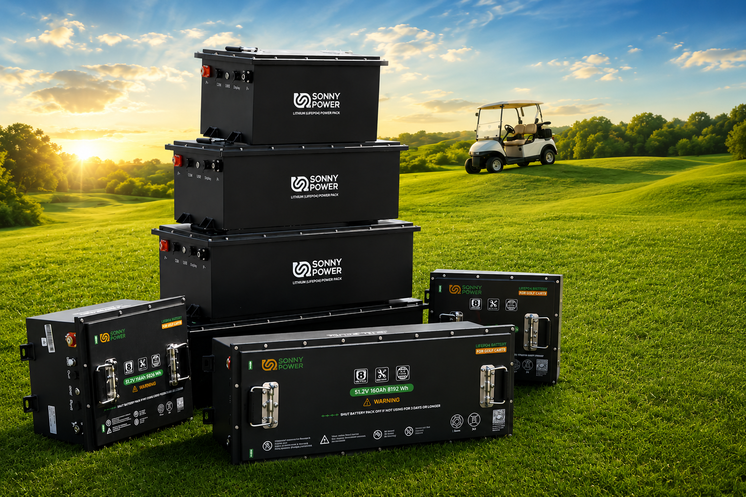 Golf cart lithium battery